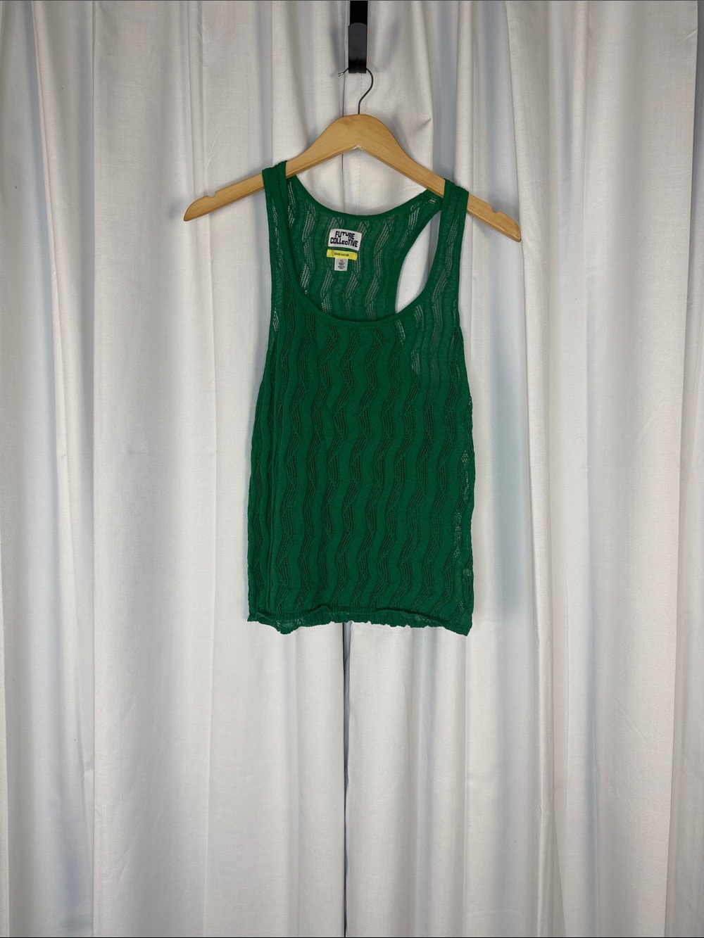 Ribbed Racerback Tank Top in Emerald Green
